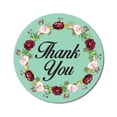 thumbnail image 1 of Darling Souvenir 45 Pcs Floral Wreath Round Thank You Sea Green Stickers Envelope Seals-1.6 Inches, 1 of 4