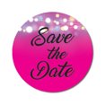 thumbnail image 1 of Darling Souvenir 45 Pcs Pink Round String Lights Save The Date Stickers DIY Envelope Seals-1.6 Inches, 1 of 4