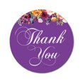 thumbnail image 1 of Darling Souvenir 45 Pcs Purple Round Floral Thank You Stickers DIY Envelope Seals-1.6 Inches, 1 of 4