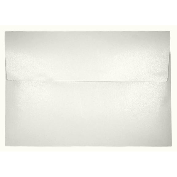Darling Souvenir A6 Metallic-White High Quality Invitation Envelopes (4 3/4 x 6 1/2) Straight-Flap 80 LBS Self-Adhesive Perfect for Weddings, Birthday,Greeting Cards -Packs & Colours Available