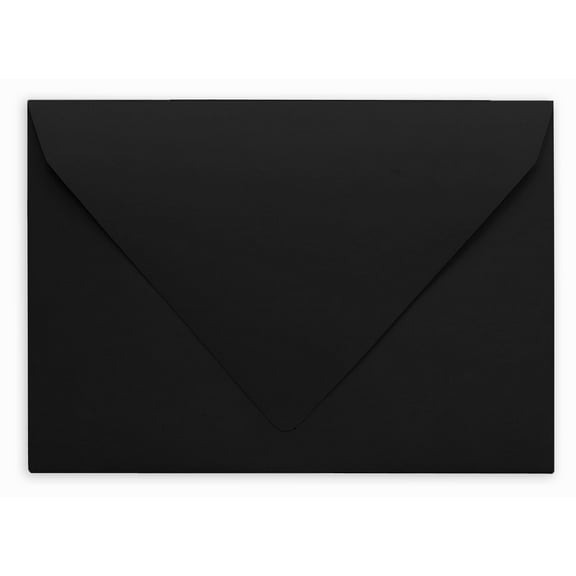 Darling Souvenir A7 Black High Quality Invitation Envelopes (5 1/4 x 7 1/4) Euro V-Flap 80 LBS Ideal for Weddings, Birthday, Invitations, Baby Shower,Greeting Cards -Packs & Colors Available