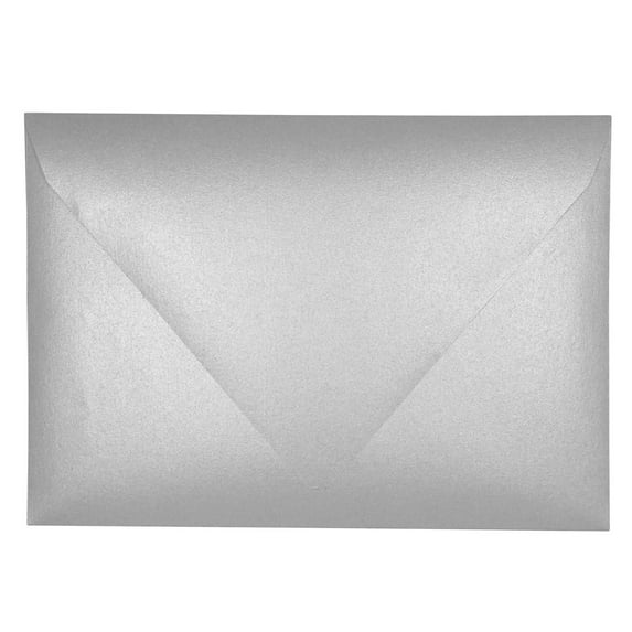 Darling Souvenir A7 Metallic-Silver High Quality Invitation Envelopes (5 1/4 x 7 1/4) Euro V-Flap 80 LBS Ideal for Weddings, Birthday, Invitations, Baby Shower,Greeting Cards -Packs & Colors Available