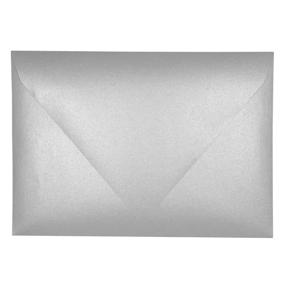 Darling Souvenir A7 Metallic-Silver High Quality Invitation Envelopes (5 1/4 x 7 1/4) Euro V-Flap 80 LBS Self-Adhesive Ideal for Invitations, RSVP, Photo, Wedding, -Packs & Colors Available