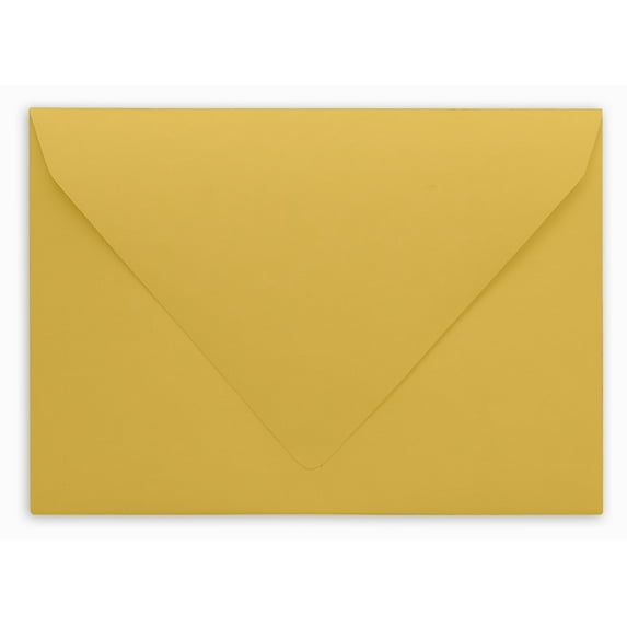 Darling Souvenir A7 Yellow-Beige High Quality Invitation Envelopes (5 1/4 x 7 1/4) Euro V-Flap 80 LBS Ideal for Weddings, Birthday, Invitations, Baby Shower,Greeting Cards -Packs & Colors Available
