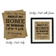 thumbnail image 1 of Darling Souvenir About My Home Burlap Print Wall Decor Homeowner Personalized Housewarming Gift-Burlap Print Only(11 x 14 Inches), 1 of 1