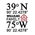 thumbnail image 1 of Darling Souvenir Address Coordinates Burlap Print Wall Decor Homeowner Personalized Housewarming Gift-Burlap Print Only(8 x 10 Inches), 1 of 1
