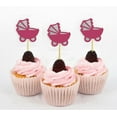 thumbnail image 1 of Darling Souvenir, Baby Pram Baby Shower Cupcake Toppers, Dessert Decorations - Pack Of 20, 1 of 3