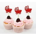 thumbnail image 1 of Darling Souvenir, Baby Pram Baby Shower Cupcake Toppers, Dessert Decorations - Pack Of 20, 1 of 3