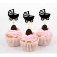 thumbnail image 1 of Darling Souvenir, Baby Pram Baby Shower Cupcake Toppers, Dessert Decorations - Pack Of 20, 1 of 3