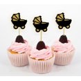 thumbnail image 1 of Darling Souvenir, Baby Pram Baby Shower Cupcake Toppers, Dessert Decorations - Pack Of 40, 1 of 3