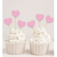 thumbnail image 1 of Darling Souvenir, Baby Shower Heart Shapes Cupcake Toppers, Birthday Wedding Party Dessert Decorations - Pack Of 40, 1 of 1