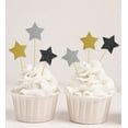 thumbnail image 1 of Darling Souvenir, Baby Shower Star Shapes Cupcake Toppers, Birthday Wedding Party Dessert Decorations - Pack Of 20, 1 of 1