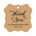 thumbnail image 1 of Darling Souvenir Baby Shower Thank you Favor Tags Custom Hang Gift Tags-Kraft-100 Tags, 1 of 1
