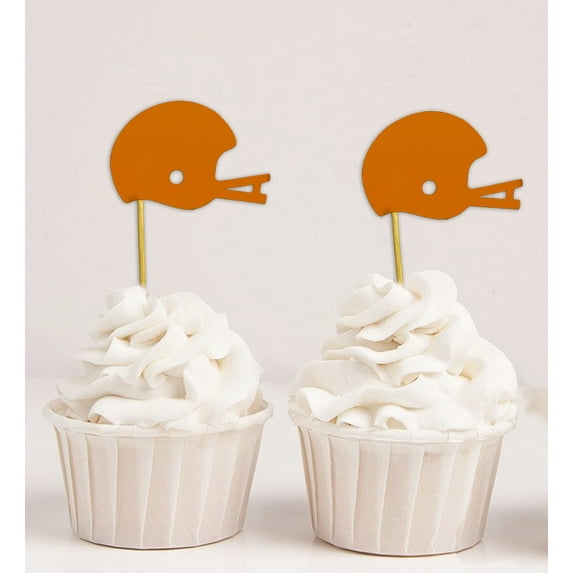 Darling Souvenir, Baseball Helmet Cupcake Toppers, Wedding - Birthday Party Dessert Decorations - Pack Of 20