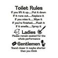thumbnail image 1 of Darling Souvenir Bathroom Rules Burlap Print Restroom Manners Decor Housewarming Gift Idea-Burlap Print Only(8 x 10 Inches), 1 of 1