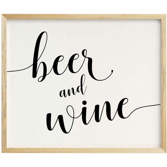 Darling Souvenir Beer and Wine Wedding Party Sign Bar Signage Party Print - Frame Not Included