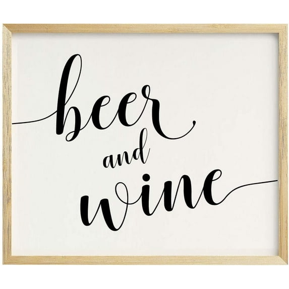 Darling Souvenir Beer and Wine Wedding Party Sign Bar Signage Party Print - Frame Not Included