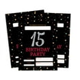 thumbnail image 1 of Darling Souvenir Black Birthday Invitation Card Printable Elegant Fill or Write In Blank Party Invites 28 Pcs 5 x 7 Inches, 1 of 5