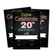 thumbnail image 1 of Darling Souvenir Black Birthday Invitation Card Printable Fill or Write In Blank Invites Party Supplies Pack Of 28 5 x 7 Inches, 1 of 5