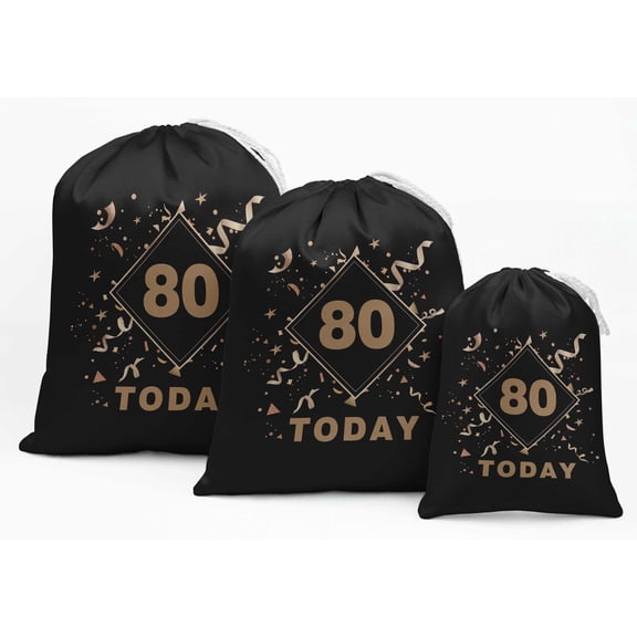 Darling Souvenir Black Number Birthday Custom Party Supplies Gift Pouches Favor&nbsp;Candy Bags&nbsp;15 Pieces