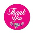thumbnail image 1 of Darling Souvenir Botanical Floral 1.6 Inches Round Fuchsia Pink Thank You Stickers Wedding Gift-45 Pcs, 1 of 4