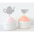 thumbnail image 1 of Darling Souvenir, Bridal Shower Tea Party Cupcake Topper, Birthday Dessert Decorations Tea Kettle Cup Cupcake Toppers - Pack Of 20, 1 of 1