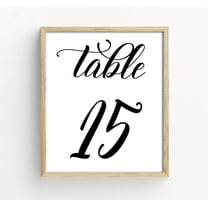 Darling Souvenir Calligraphy 1-12 Table Numbers Wedding Reception Décor Table Cards (4x6 Inches)