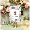 thumbnail image 1 of Darling Souvenir Calligraphy Table Numbers Rose Blossom Elegent Chic Table Top Cards-4" x 6" (1 to 12), 1 of 4