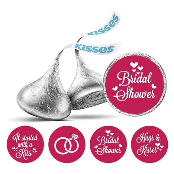 Darling Souvenir Candy Favor Bridal Shower Party Theme&nbsp;chocolate&nbsp;Stickers 190 Pcs-Burgundy