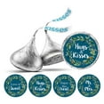 thumbnail image 1 of Darling Souvenir Candy Leaf Wreath Wedding Stickers Chocolate Labels DIY 190 Pcs-Teal Blue, 1 of 2
