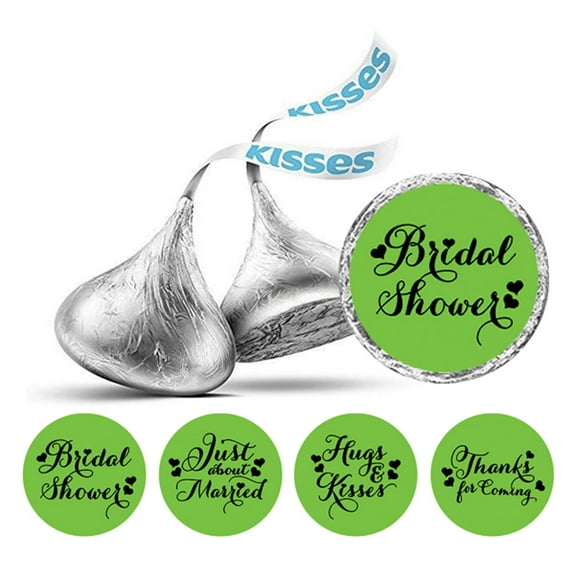 Darling Souvenir Candy Chocolate Labels 190 Pcs Bridal Shower Theme Stickers-Green