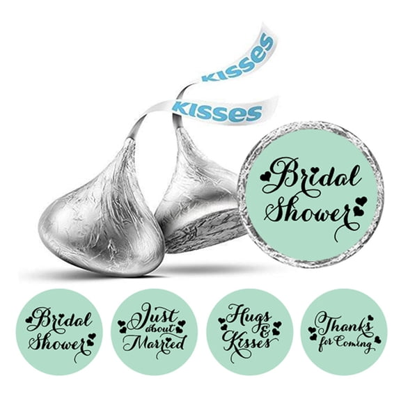 Darling Souvenir Candy Chocolate Labels 190 Pcs Bridal Shower Theme Stickers-Mint