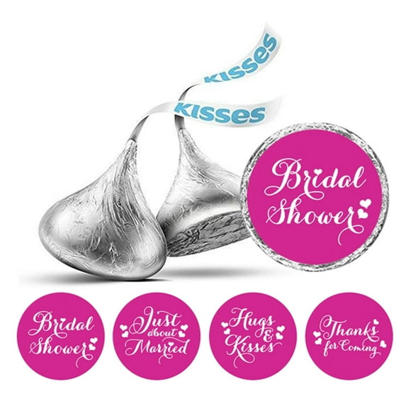 Darling Souvenir Candy Chocolate Labels 190 Pcs Bridal Shower Theme Stickers-Pink