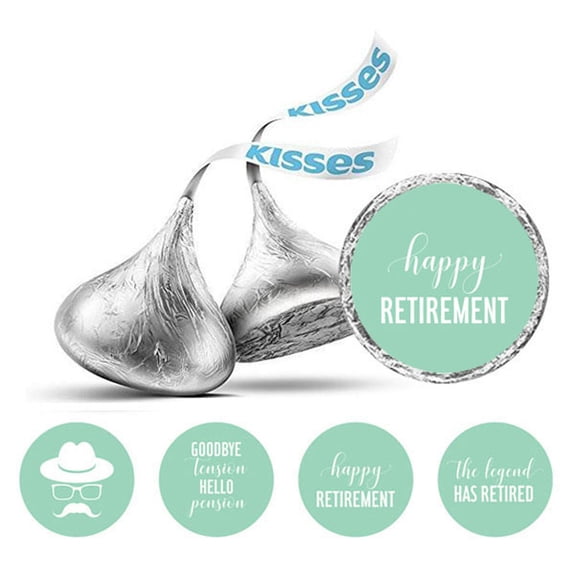 Darling Souvenir Candy Chocolate Labels 190 Pcs Retirement Party Theme Stickers-Mint