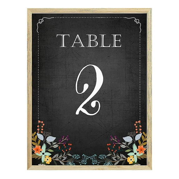 Darling Souvenir, Chalkboard Style 1-30 Table Numbers Chalk Board Wedding Reception Decor Table Cards (4x6 Inches)