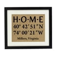 thumbnail image 1 of Darling Souvenir Coordinates Gift Burlap Print Wall Decor Personalized Latitude Longitude Sign Housewarming Gift-Burlap Print Only(8 x 10 Inches), 1 of 1
