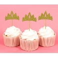 thumbnail image 1 of Darling Souvenir, Crown Shape Cupcake Toppers, Tiara - Girls Birthday Party Dessert Decorations - Pack Of 20, 1 of 1