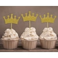 thumbnail image 1 of Darling Souvenir, Crown Tiara Shape Cupcake Toppers, Girls Birthday Party Dessert Decorations - Pack Of 20, 1 of 3