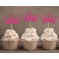 thumbnail image 1 of Darling Souvenir, Crown Tiara Shape Cupcake Toppers, Girls Birthday Party Dessert Decorations - Pack Of 20, 1 of 1