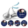 thumbnail image 1 of Darling Souvenir Custom Bridal Shower Personalized Stickers 190-Pack Chocolate Labels-Navy Blue, 1 of 2