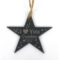 thumbnail image 1 of Darling Souvenir Custom I Love You Grandma Engraved Slate Hanging Christmas Tree Ornament With String Personalized Gift, 1 of 4