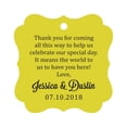 thumbnail image 1 of Darling Souvenir Custom Wedding Thank You Message Gift Tags Personalized Party Favor Hang Paper Tags-Yellow-50 Tags, 1 of 1