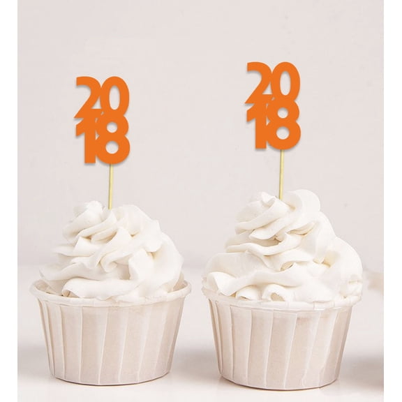 Darling Souvenir, Custom Year Cupcake Toppers, Birthday/ Wedding/ Graduation Party Dessert Decorations - Pack Of 20
