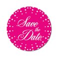 thumbnail image 1 of Darling Souvenir DIY Round 45 Pcs Pink Polka Dot Save The Date Wedding Stickers-1.6 Inches, 1 of 4