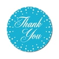 thumbnail image 1 of Darling Souvenir DIY Round 45 Pcs Polka Dot Thank You Light Blue Stickers Non Customized Gift-1.6 Inches, 1 of 4