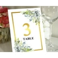 thumbnail image 1 of Darling Souvenir DIY Table Numbers Floral Frame Corner Wedding Reception Table Top Cards-4" x 6" (1 to 20), 1 of 4