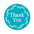 thumbnail image 1 of Darling Souvenir DIY Wreath 1.6 Inches Round Classic Thank You Turquoise Blue Stickers Envelope Seals-45 Pcs, 1 of 4