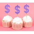 thumbnail image 1 of Darling Souvenir, Dollar Sign Cupcake Toppers, Birthday Wedding Party Dessert Decorations - Pack Of 20, 1 of 3