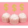 thumbnail image 1 of Darling Souvenir Dollar Sign Cupcake Toppers Birthday Wedding Party Dessert Decorations - Pack Of 40, 1 of 3