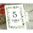 thumbnail image 1 of Darling Souvenir Double Sided Print DIY Rustic Leaf Frame Table Numbers Calligraphy Wedding Table Cards-4" x 6" (1 to 40), 1 of 4